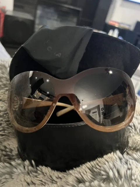 AUTH CHANEL WOMEN'S Vintage Tan Wrap Flower sunglasses 6032 With Case  £153.66 - PicClick UK