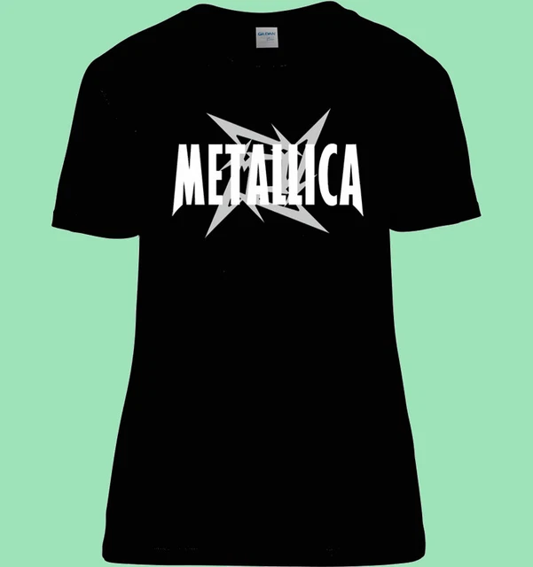 Maglietta Donna Gildan Metallica – Manga Corta, Nera, 100% Cotone – Nuova Con Etichetta - Foto 5