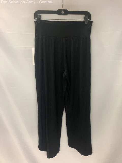 NWT Athleta Womens Black Relaxed Fit Wide Leg Ankle Release Pants Size Small