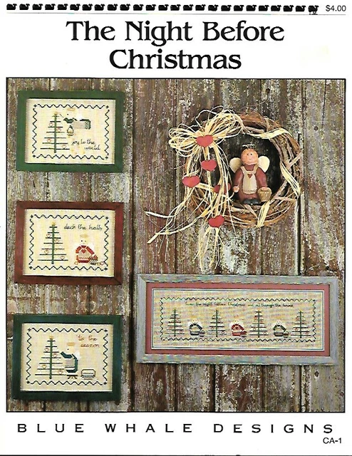 THE NIGHT BEFORE Christmas Cross Stitch Pattern Leaflet by Blue Whale