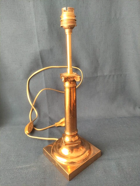 Pied De Lampe Ancien Style Rocaille - Bronze Doré - À électrifier - France - Occasion