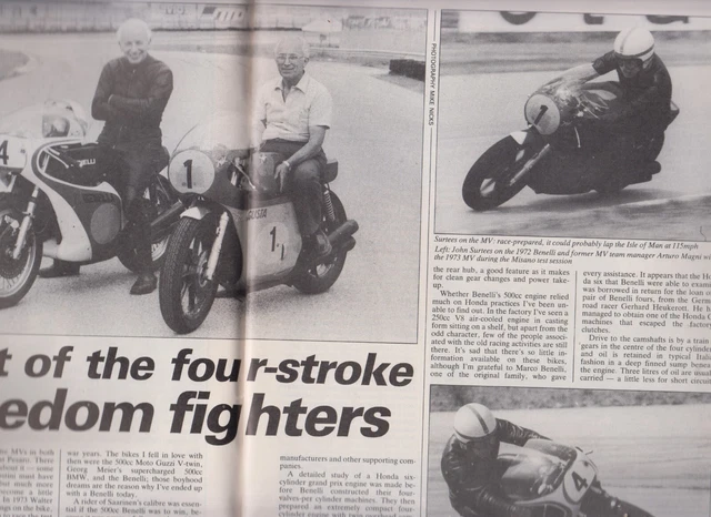 Motorcycle Benelli & MV Agusta 500 cc Four Grand Prix competition  collection