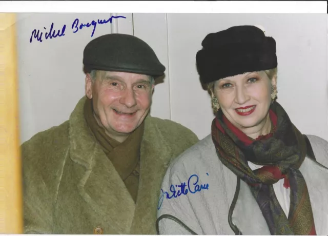 Autographe original de Michel BOUQUET et de Juliette CARRE son épouse sur photo