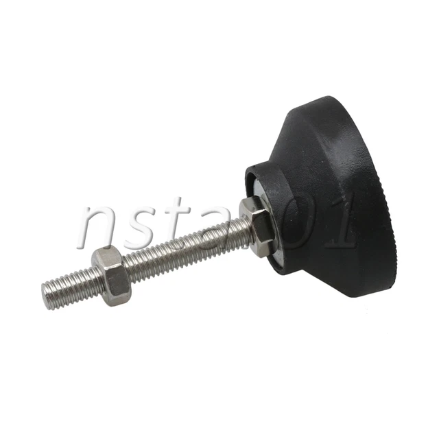 4Pcs Adjustable Lathe Leg Furniture Leveling Feet Nylon Metal 50mm M8x60mm
