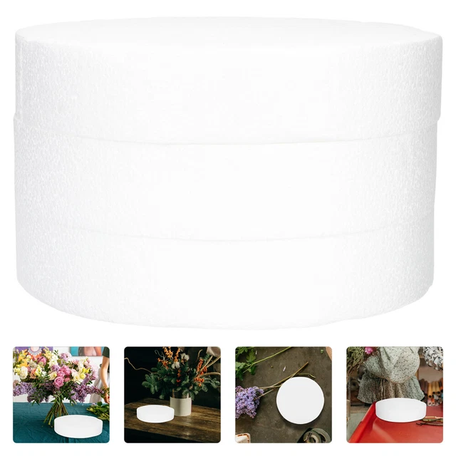 3 un. círculos de espuma floral seca hágalo usted mismo círculo de espuma pastel modelo de decoración floral