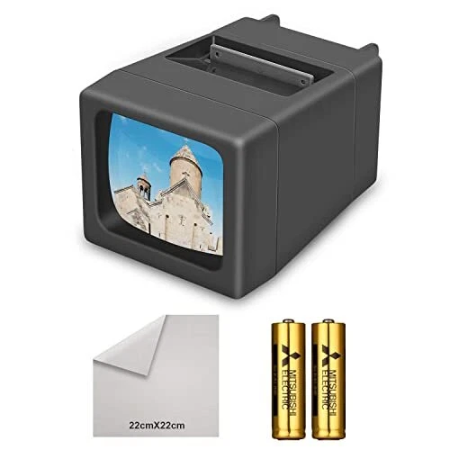 Visionneuse de Diapositives 35 mm éclairée par LED(2 Piles AA incluses)