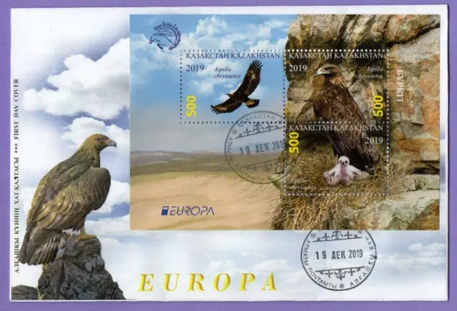 Kazakhstan 2019. FDC.  Europe. Europa - CEPT. National birds