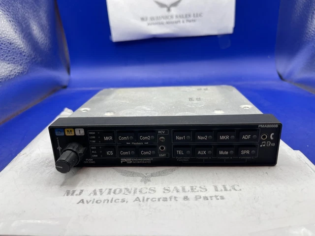 Ps Engineering Pma 8000B Audio Selector Panel P/N 050-890-0202 With Faa  8130-3