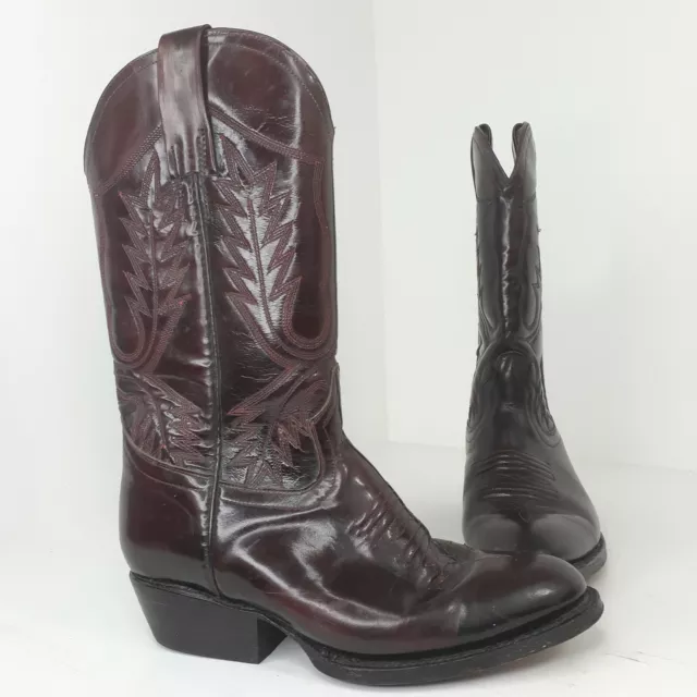 VINTAGE LA GRAN Bota Mexico Leather Cowboy Boots Size 36 5 6