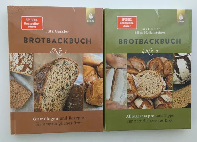 Lutz Geißler - Brotbackbuch Nr. 1  und 2 - Gebunden - 2 Bände im Set - Neu