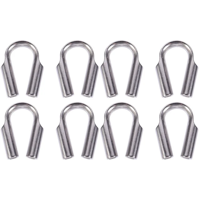 8 pz Maniche in Corda Filiale 6 mm Ditali Collare Tubulare Accessori Acciaio Unici