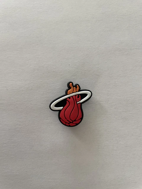 Nba Miami Heat Croc Jibbitz Pvc Charm For Crocs Shoe