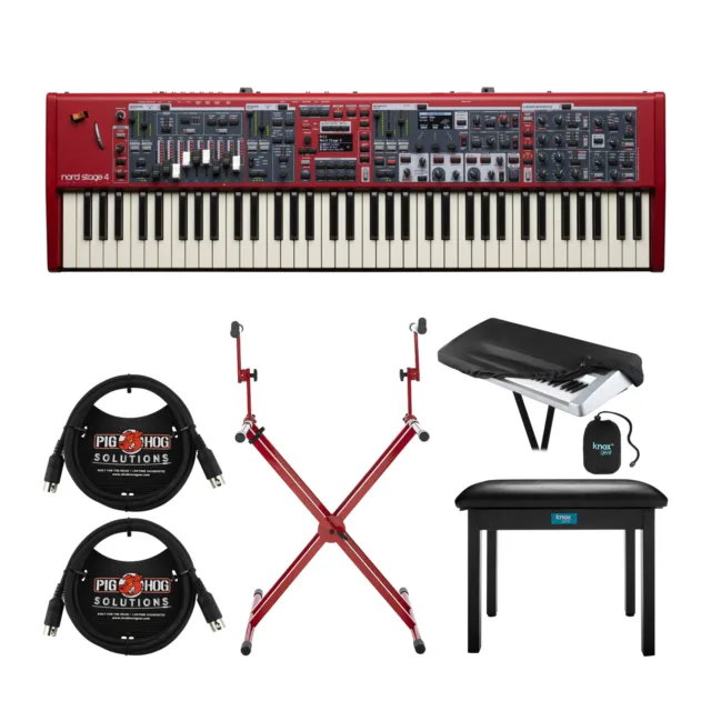 Nord Stage 4 Compact 73 Key Keyboard with Stand Bench Cables and Cover