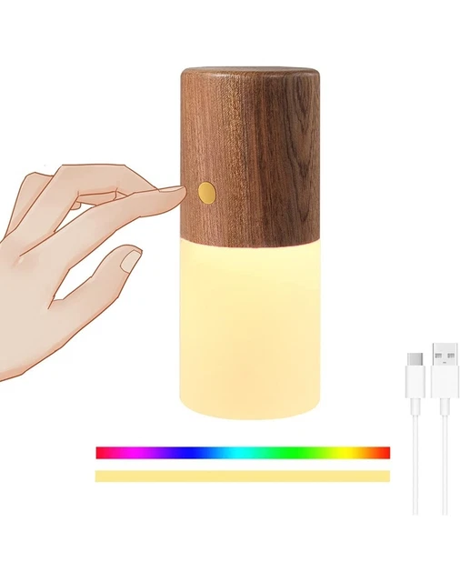 Lampada Da Tavolo, lampada da comodino moderna, mini lampada ricaricabile rgb