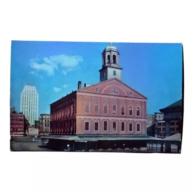 VTG Faneuil Hall Dock Square Boston Massachusetts The Cradle of Liberty Postcard