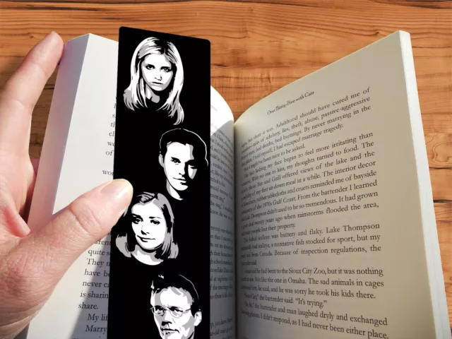 Buffy the Vampire Slayer Bookmark Gift Handmade Minimalist Geeky Original Art