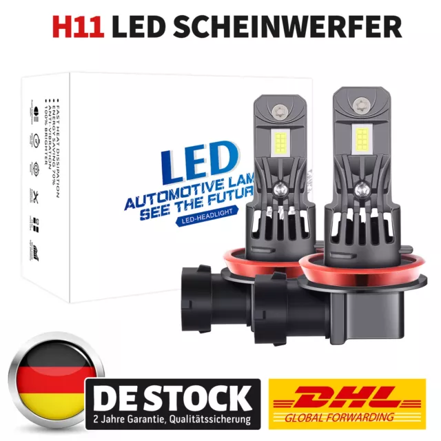 2 x H11 H9 H8 LED Scheinwerfer Kit 6500K Weiß Canbus No Error Halogen Xenon
