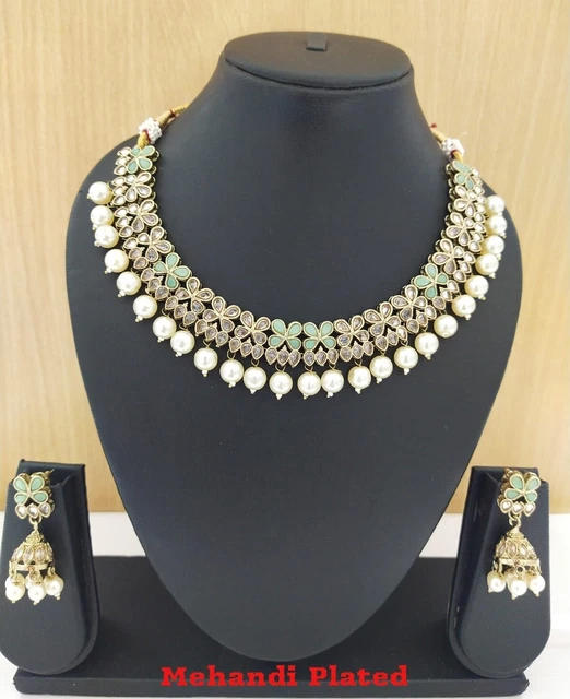 Ensemble Bijoux Perles LOLIAS - Collier, Bracelet, Boucles D'Oreilles Plaqué Or 14K