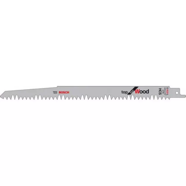 Bosch Lame de Scie Sabre S 1531 L, Haut pour Wood, 25er-Pack