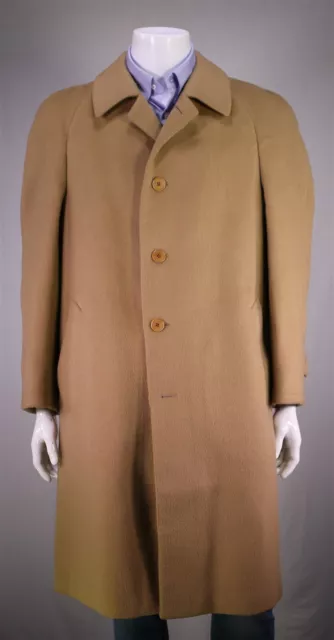Ravazzolo Camel Vicuna Brown Wool Fleece Full Length Overcoat Coat 42R