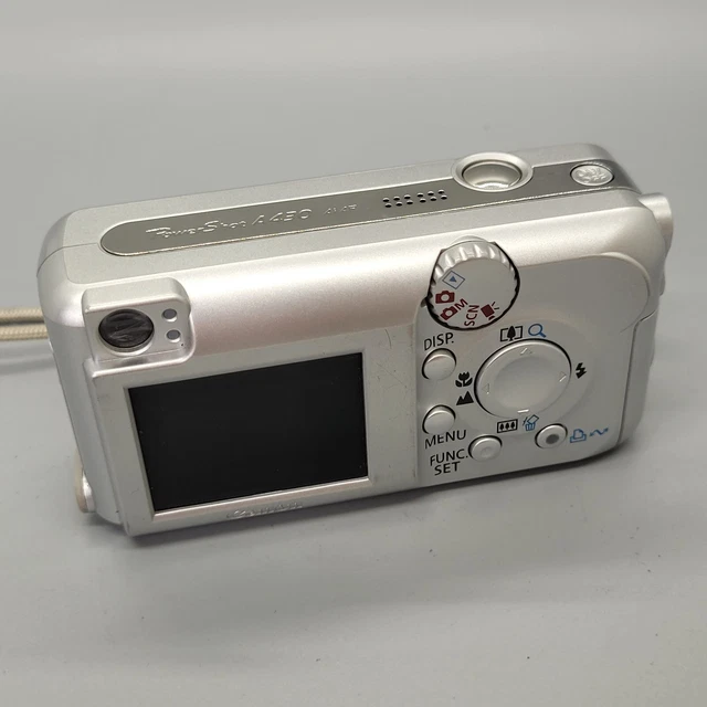 Canon PowerShot A430 4,0 megapixel fotocamera digitale compatta argento oro testato 2