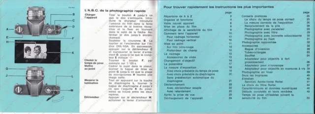 Rolleiflex SL 35 dans la pratique Instruction manual *libretto vintage 2