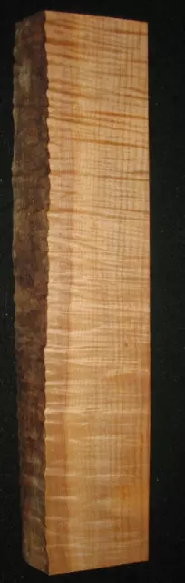 Cuchillo artístico artesanal tallado bloque de madera de arce rizado llama 24" AAAA