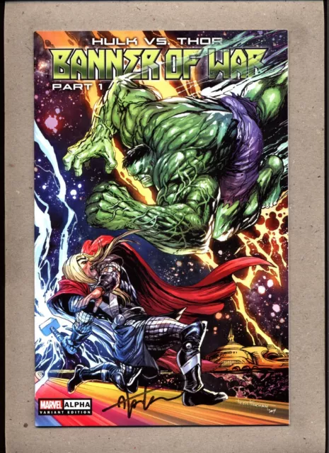 HULK Vs THOR:BANNER OF WAR ALPHA_NM_SIGNED ALAN QUAH TRADE DRESS VARIANT!