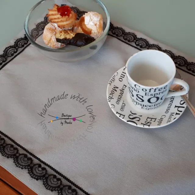 Tovaglietta americana colazione merenda cena elegante con pizzo fatto a mano