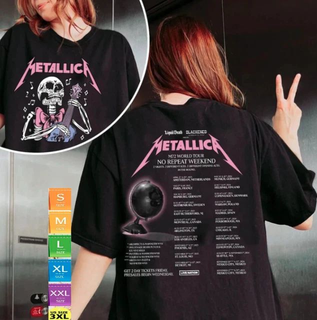 SALE!! METALLICA BAND Metal Tour 20232024 M72 Tour Music Event TShirt