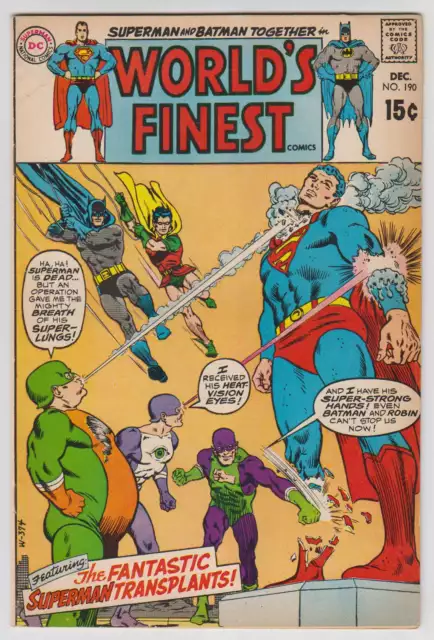 M0619: World’s Finest, #190, Vol 1, VF Condition