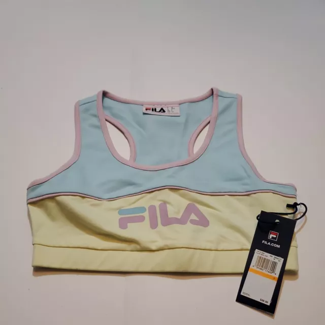 NWT Fila Dawn Sports Bra Top Green Blue Women's Size Small Brand New With  Tags