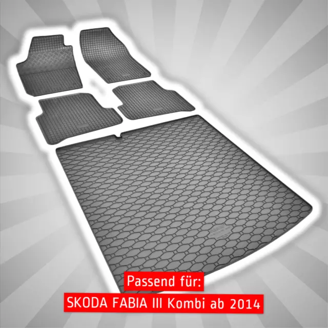 Fußmatten und Kofferraumwanne passend für SKODA Fabia III Combi ab 2014
