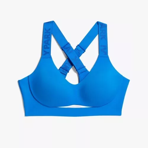 New Adidas Hg4475 Womens Ivy Park Ivp Cut Out Bra Blue Size 1X Nwt