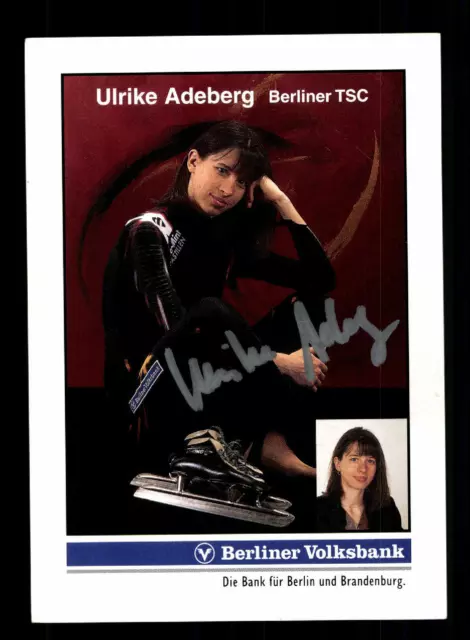 Ulrike Adeberg Eisschnellauf Autogrammkarte Original Signiert + A 218645