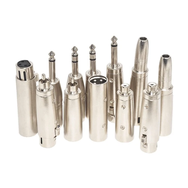 Premium 3Pin XLR to RCA to 6 35mm Female To Male Audio Adapter 12 Options