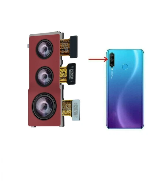 Objectif Arrière + Cadre Pour Huawei P30 Lite – Verre De Remplacement – Neuf (choisir 24 Ou 48 MP)