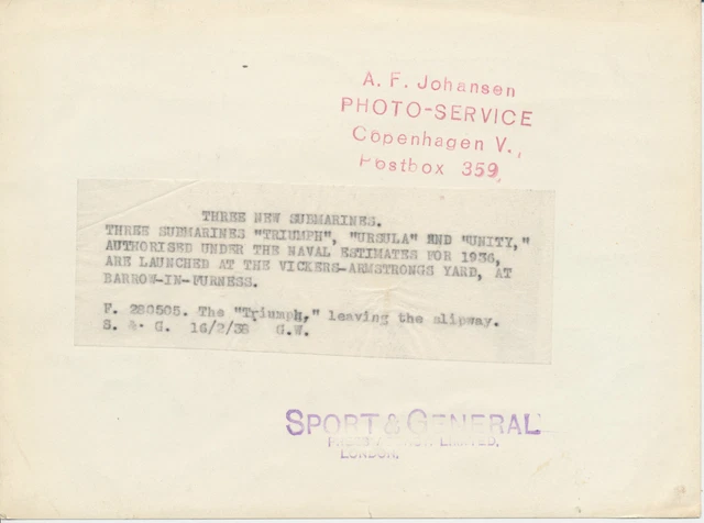 UNTERSEEBOOT 1936 Militaria WW2 U boot Original Presse groß Foto