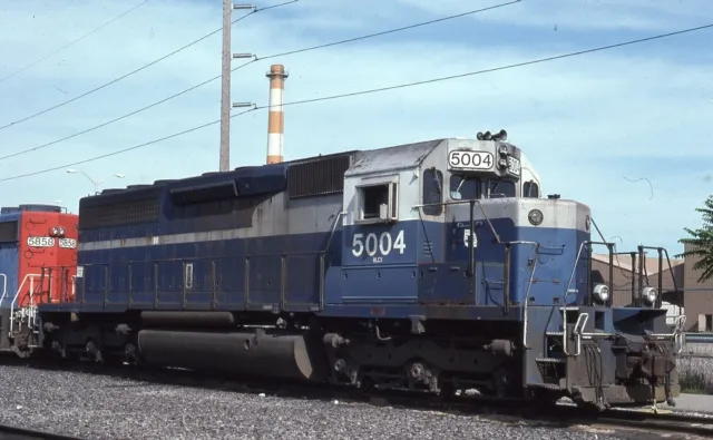 HLCX 5004 Railroad Train Locomotive EMD SD40 DETROIT MI Original Photo Slide