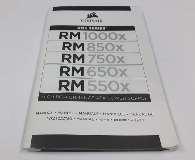 CORSAIR RMx SERIE ATX USATO MANUALE ALIMENTAZIONE
