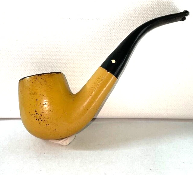 VINTAGE DR. GRABOW Viscount Aristomatic Bent Tobacco Pipe Yellow JCS