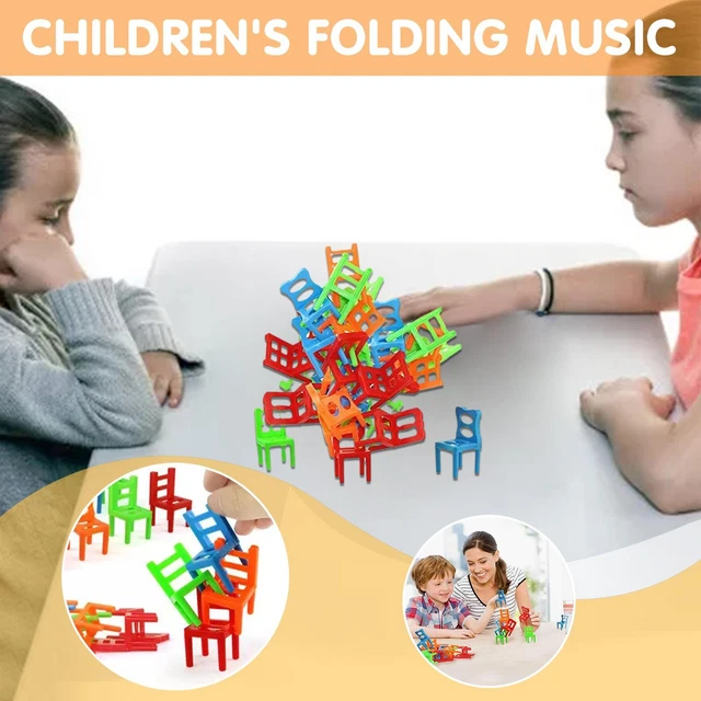 CHAIR BALANCING STACKABLE Tower Stacking Challenge Puzzle Board For ...