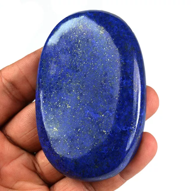 Haut Bijou 502 CT Naturel Or Flocons Bleu Lapis Lazuli Ovale Cabochon Gemme