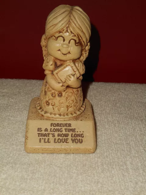 Vintage PAULA Sculpture Forever Is A Long Time That's How Long I'll Love You 75'