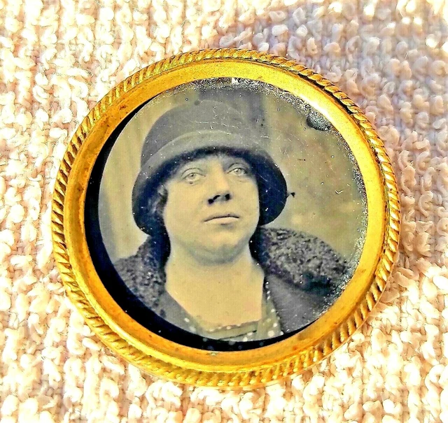 Broche Médaillon Ancienne Pour Photo - Style Années 1930 Vintage - Occasion Bon état