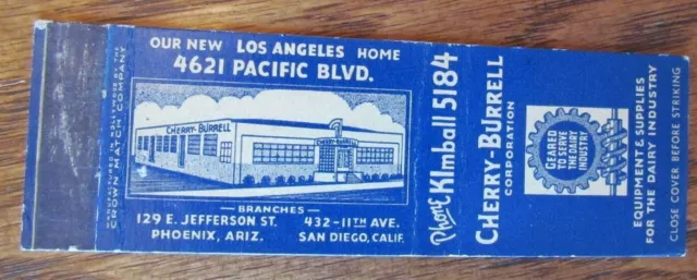Crown Match (1933-42): Cherry-Burrell Farm Equipment (Phoenix La San Diego) -F6