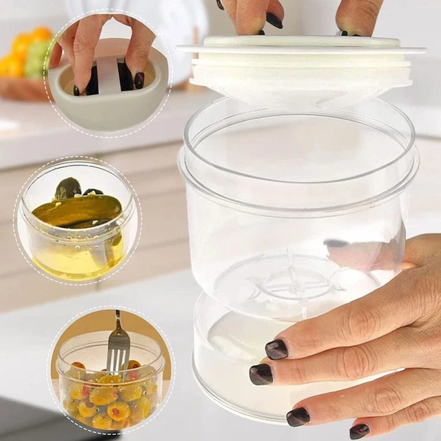 PICKLE JAR STRAINER Hourglass Design Dry Separation Pickle Jar Olives