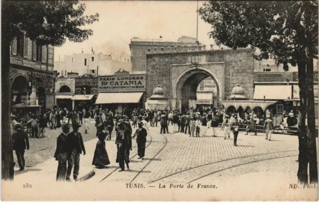 CPA AK TUNISIE TUNIS - La Porte de France (125043)