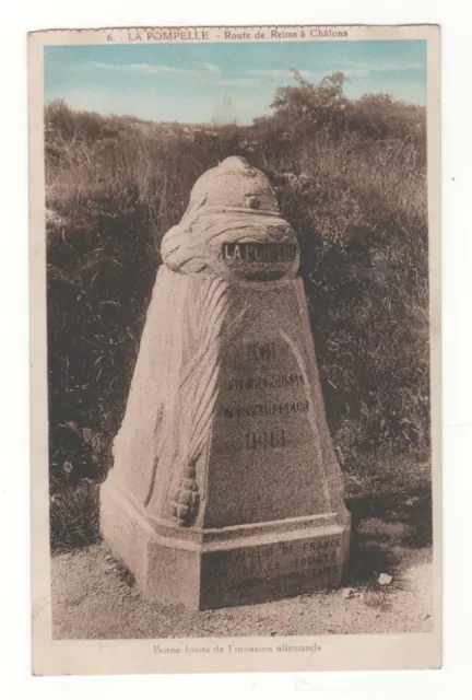CPA 51 - LA POMPELLE : ROUTE DE REIMS à CHÂLONS (MARNE) NON ÉCRITE - Militaria