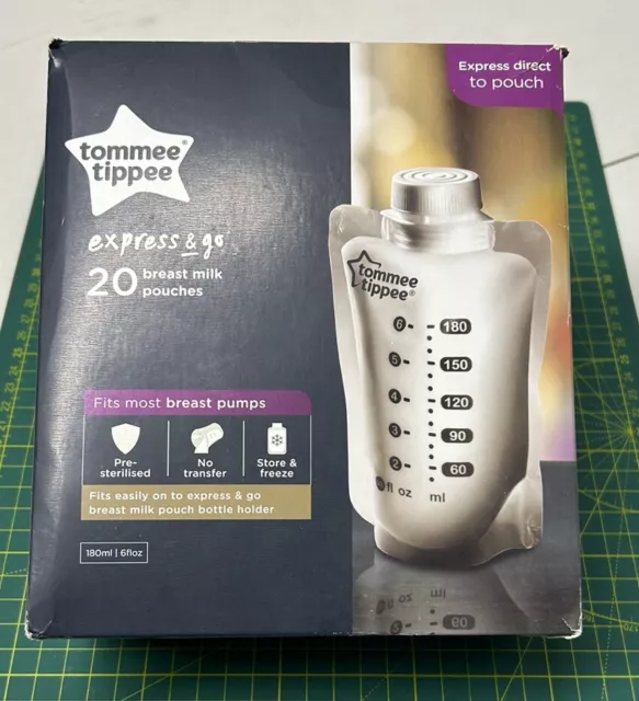 20 Tommee Tippee Express & Go Pouches Baby Milk Storage